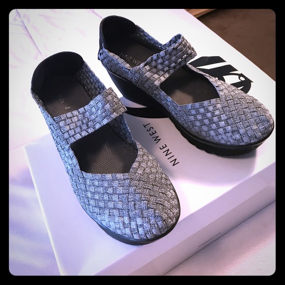 Nine West - Pewter Wedges - Picture 1 of 4